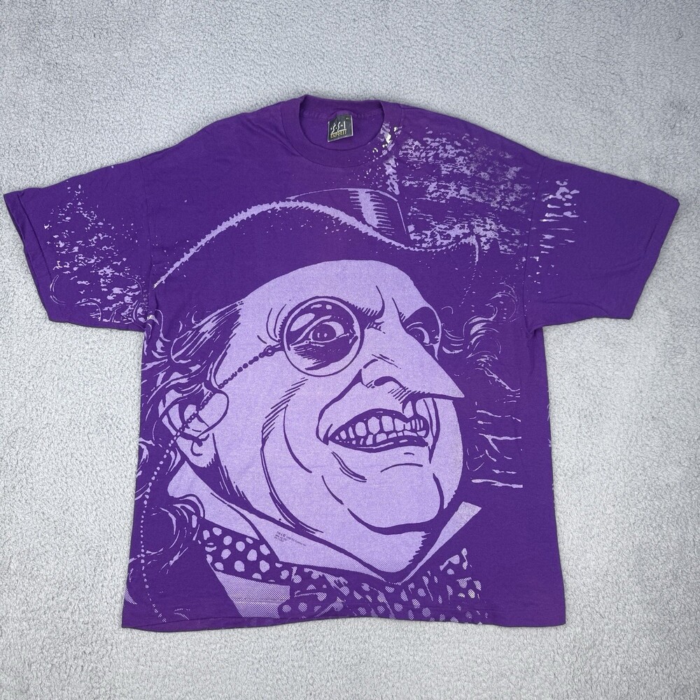Vintage Batman Returns Shirt Adult Extra Large Purple All Over Print Penguin USA
